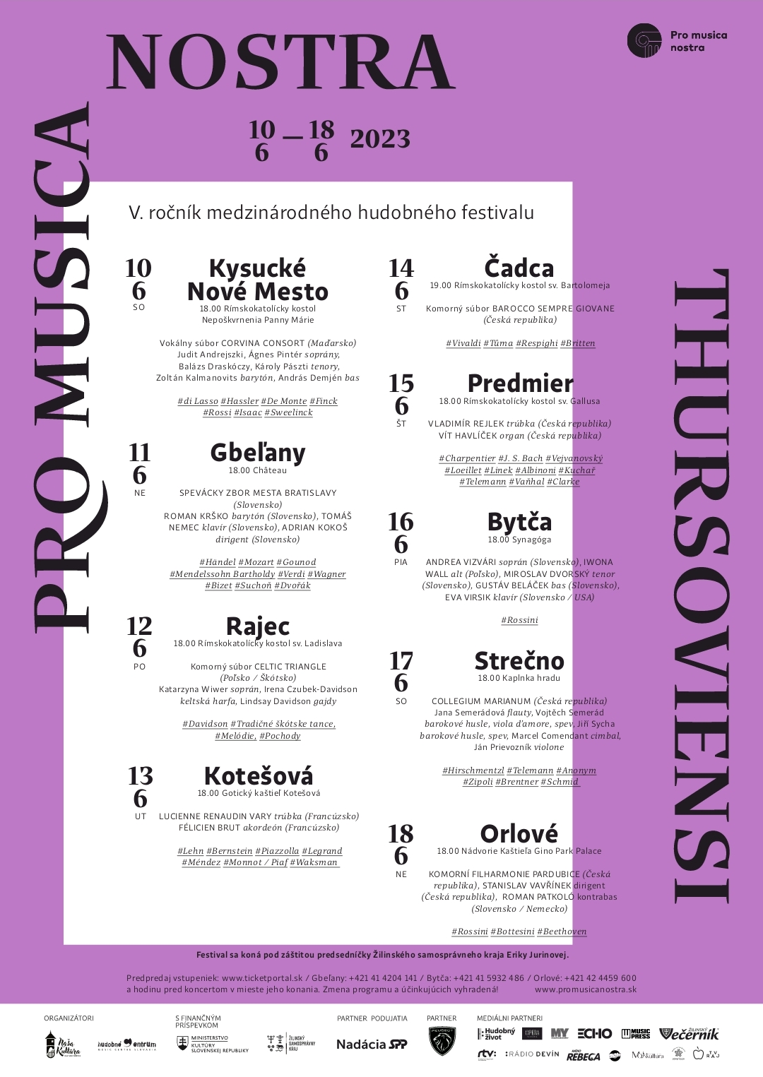 Pro Musica Nostra Thursoviensi 2023                  Château Gbeľany                11.06.2023